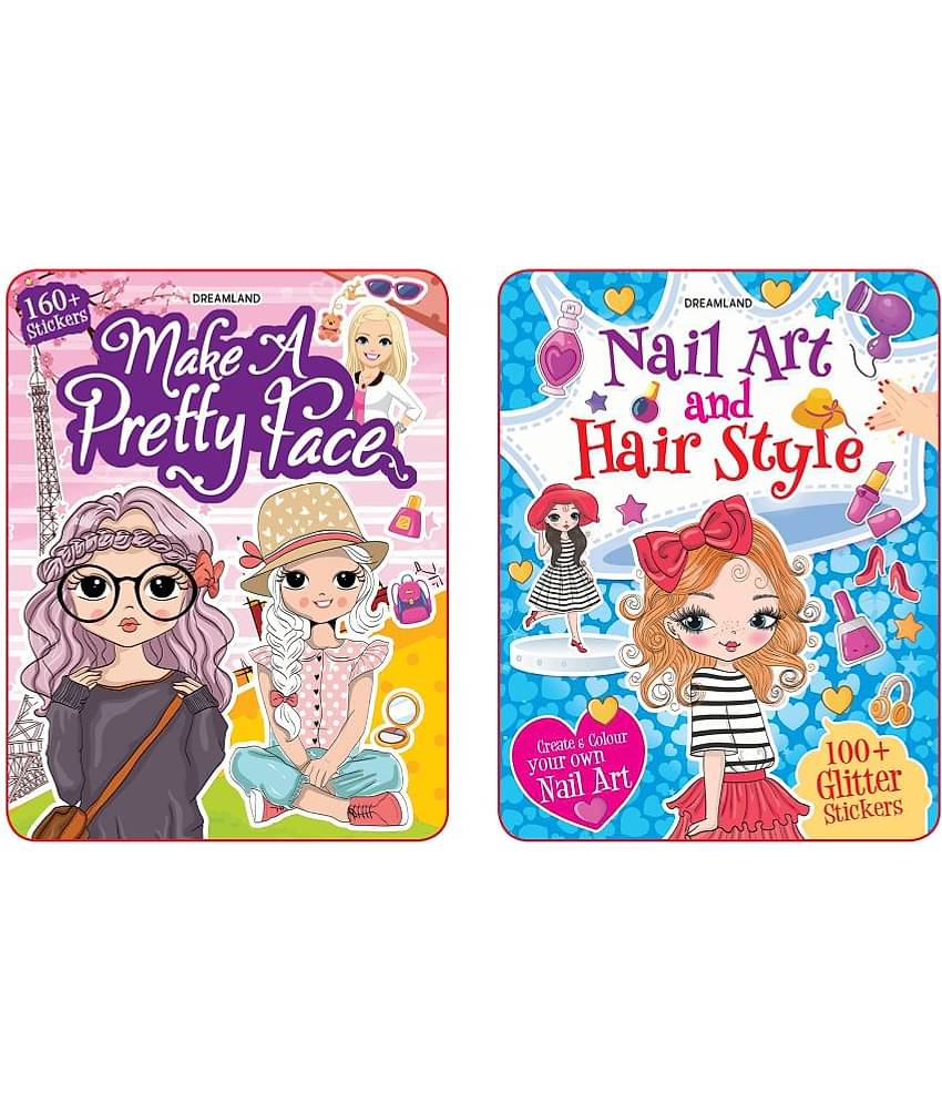 Make A Pretty Face and Nail Art, Hair Style Pack- 2 Books
