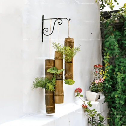 Bamboo Hanging Planter for Your Home Decoration Bamboo Hanging Planter for Your Home Decoration