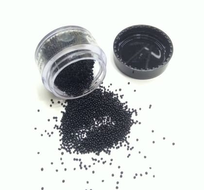 Micro Mini Pearl Beads Black 10 Gms