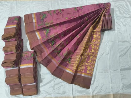 Elegant Mangalagiri Pure Cotton Sarees