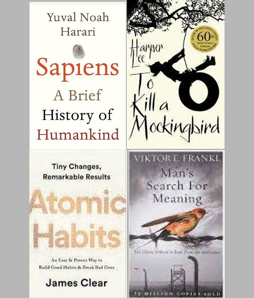 Sapiens + Atomic Habits + Man's Search For Meaning + To Kill a Mockingbrd