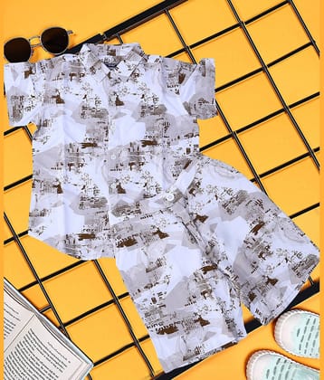 ALY JOHN Pack of 1 Baby Boys Cotton T-Shirt & Shorts Set ( Multicolor )