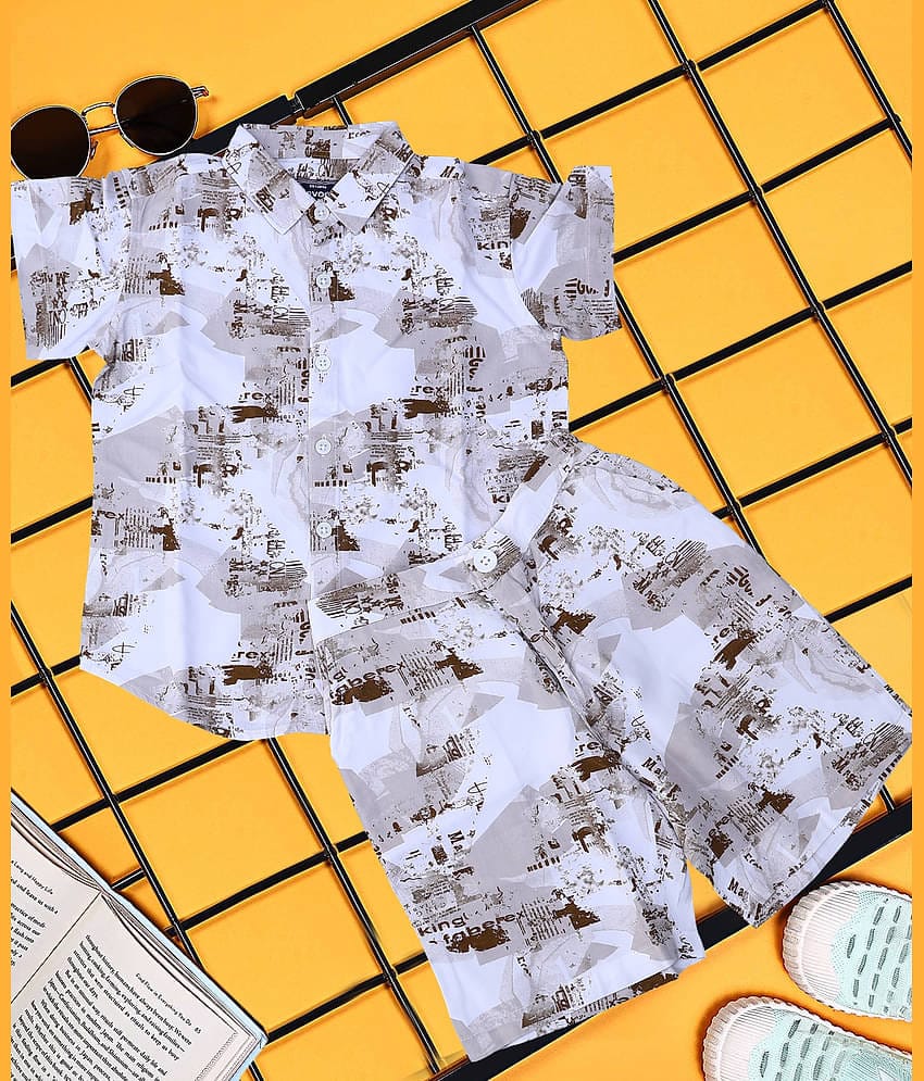 ALY JOHN Pack of 1 Baby Boys Cotton T-Shirt & Shorts Set ( Multicolor )