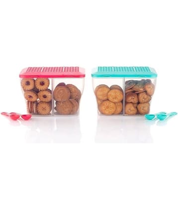 Analog Kitchenware Dal/Masala/Vegetable Plastic Multicolor Multi-Purpose Container ( Set of 2 )
