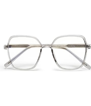 YourSpex - Light Grey Square Eyeglass Frame ( Pack of 1 )