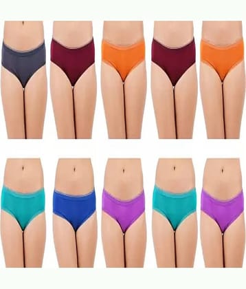 Cavenders Pack of 10 Cotton Hipster For Women ( Multicolor ) - None