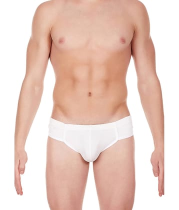 La Intimo Pack of 1 Nylon Briefs For Men's ( White )