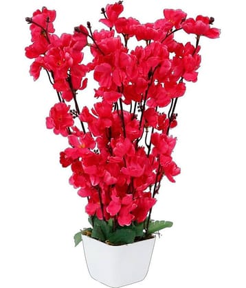 YUTIRITI Orchids Pink Artificial Flowers Bunch - Pack of 1