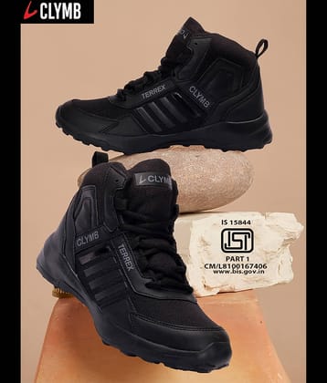 Clymb Black Men's Sports Running Shoes