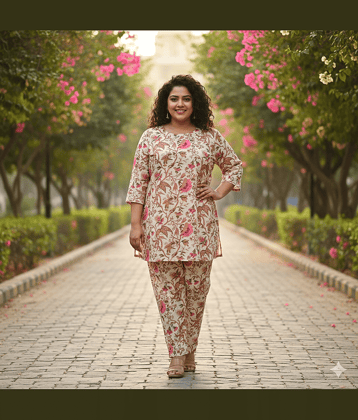 Flavia Creation Women Top With Trousers Co-Ord Set ( Multi Color )
