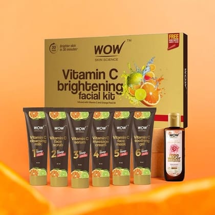 Wow Skin Science Vitamin C Brightening Facial Kit For Brighter Skin - 85 ml