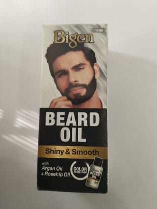 Bigen Beard Oil Shiny & smooth With Argan oil & rosehip oil 