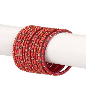 AFAST Designer Colorful Collection Purple 12 Fashion Bangle Set Ornamented With Exclusive Beads-GD1