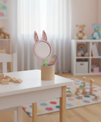 Dbeautify's DIY Bunny Ears Hand Mirror for Kids