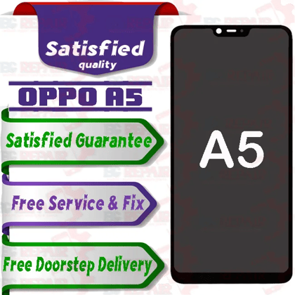 Oppo A5 Combo LCD with Touch Screen for A5  Black (display glass combo folder)