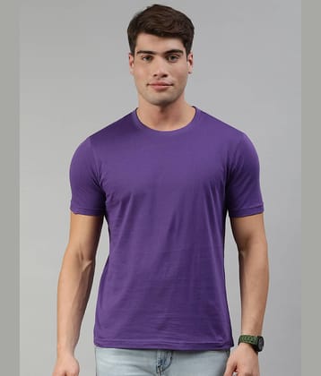 Huetrap Pack of 1 Cotton Regular Fit Men's T-Shirt ( Purple )