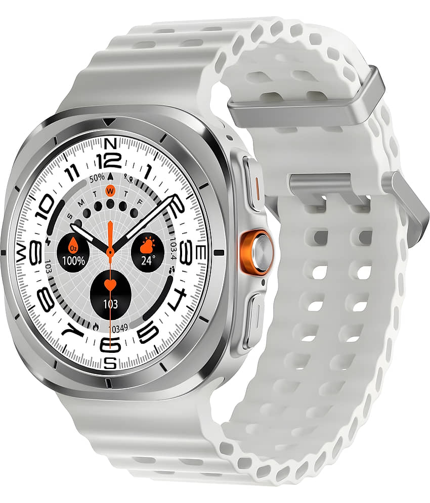 VERONIC IPS LCD BT Calling Smart Watch with Silicone Strap Upto 1-2 days Backup ( White )