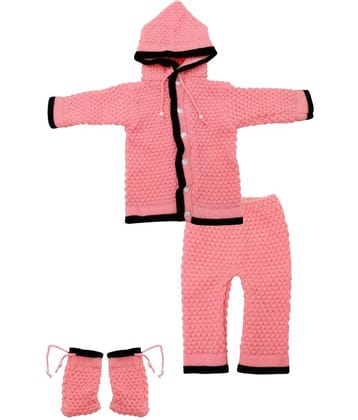 The Creators Pack of 3 Unisex for Baby Woollen Pullover ( Pink )