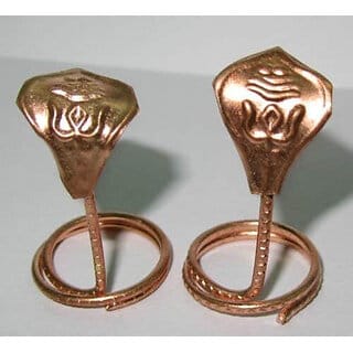 ASTRO-D Copper Shivling Shesh Naag Joda 2 PIECE ( 1 PAIR) LAL KITAB REMEDY, (Multicolor, Copper)