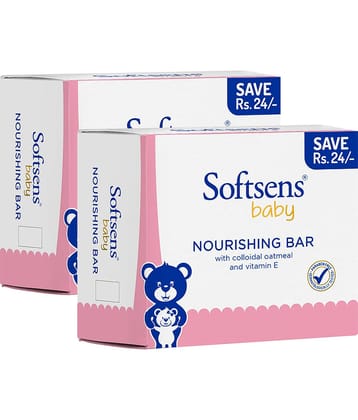 Softsens Baby Nourishing Soap Bar Enriched with Colloidal Oatmeal 100g x 3, Pack of 2