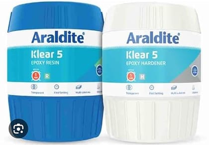 ADISON Klear Hardener and Resin Pack, 225gm, 2 Minutes Setting Time, Strong Colourless Bond,clear epoxy high-strength bond professional quality