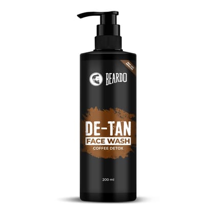 BEARDO DeTan Face Wash for Men, 200ml | Glycolic Acid,Niacinamide & Coffee | Helps to Reduce Tan,Reduce Dark Sports & Pigmentation | Exfoliates & Hydrates for Smooth & Oil Free Skin BEARDO DeTan Face Wash for Men, 200ml | Glycolic Acid,Niacinamide & Coff