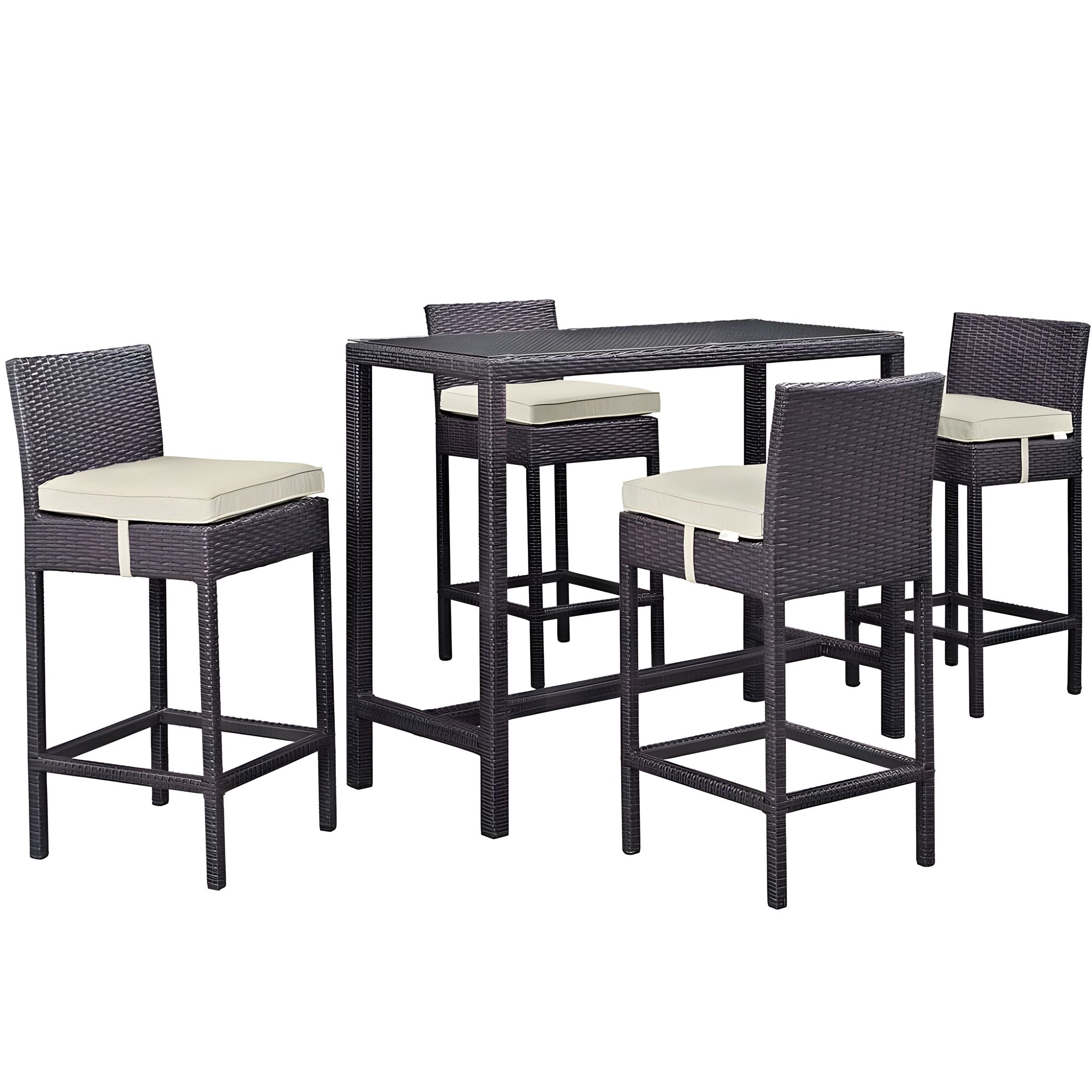 Patio Bar Chairs and Table Set For Outdoor, Garden, Living Room