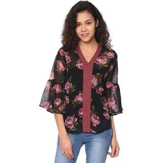 Purys Women Multicolor Floral Regular Top