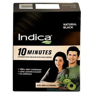 Indica Powder Hair Color with Multi Herbs Natural Black (40g)
