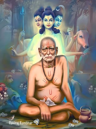 Shri Swami Samarth Canvas Print Home Decor Shri Swami Samarth Canvas Print Home Decor