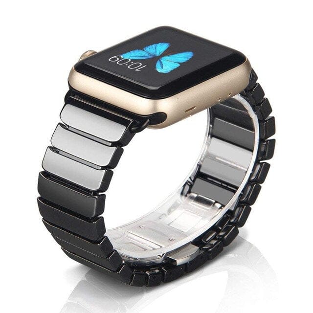 Premium Ceramic Straps By iSerieshub Compatible For Smart Watch-42-44-45-49MM / Black