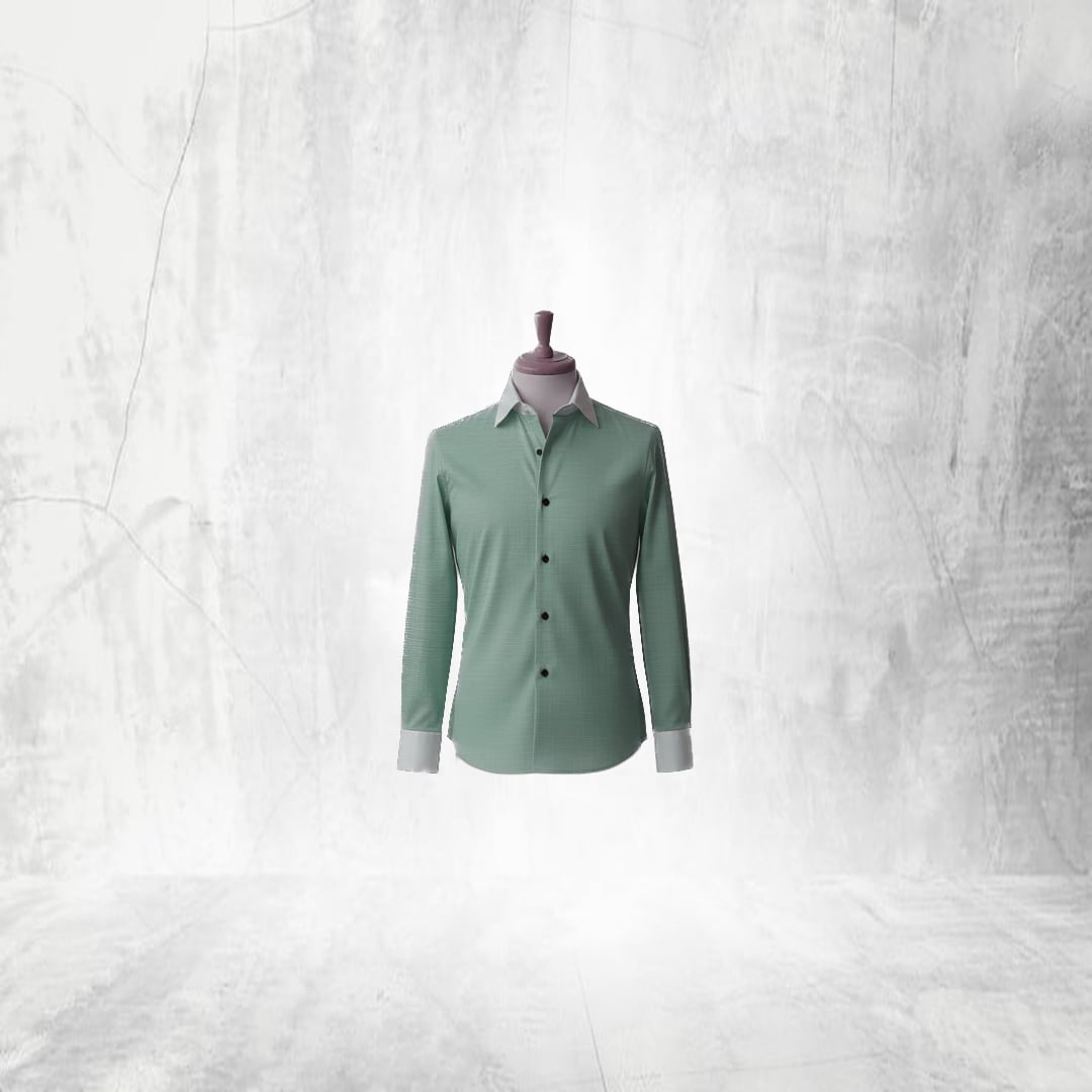 Men's Casual Cotton Shirt (Sage Green) | Breathable Comfort | Everyday Wear