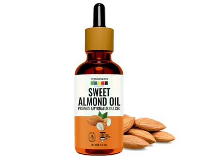 Organix Mantra Sweet Almond Oil, 100% Pure, Natural & Cold Pressed Organic Oil - 30 Millilitre