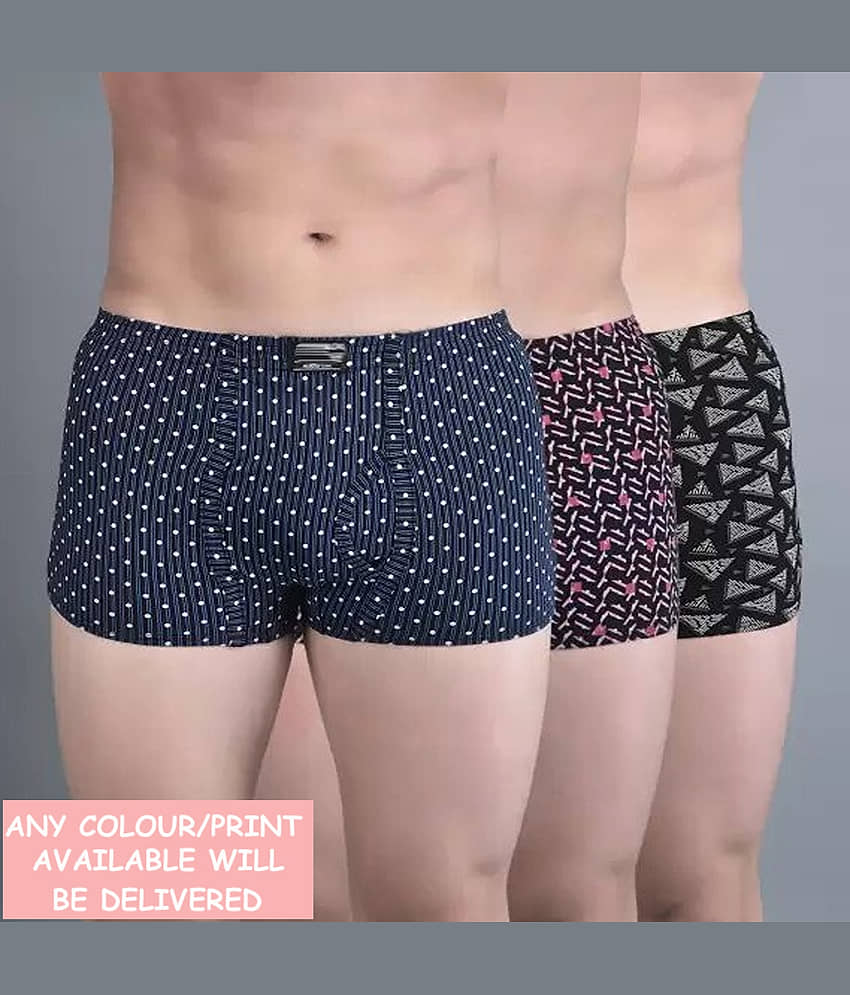 CAVENDRES Pack of 3 Nylon Trunks For Men's ( Multicolor1 )