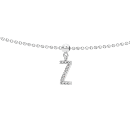 Letter "Z" bead charm-Bead charm + silver chain for bead charm