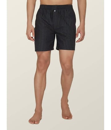 XYXX Pack of 1 Cotton Blend Boxers For Men's ( Black )