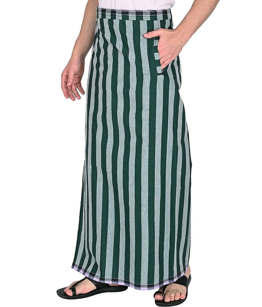GOWRI TEX Cotton Blend Men's Dhoti Multicolor ( Pack of 1 )