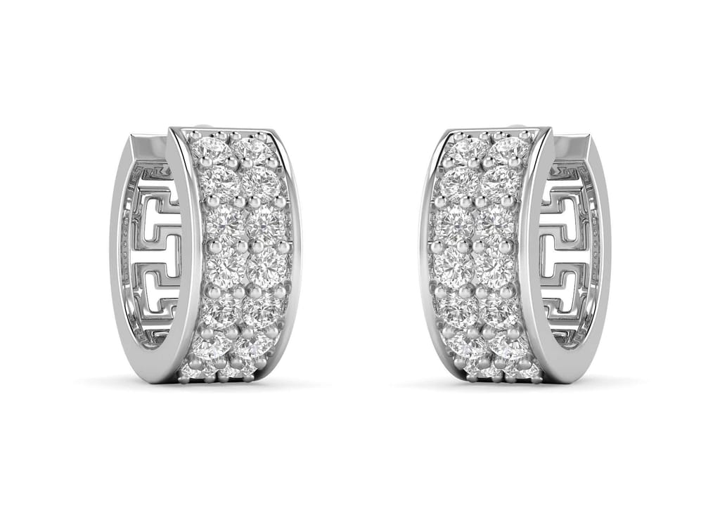 Two Line Boxed Hoop Earrings