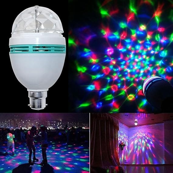 Rainbow Rotating LED Bulb Pack Of 1