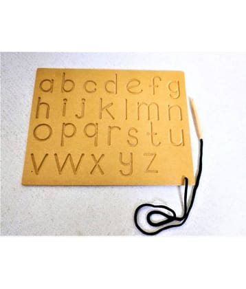 WOODEN  ENGLISH ALPHABET(LOWER) WRITING PRACTICE BOARD FOR KIDS PRE PRIMARY EDUCATION