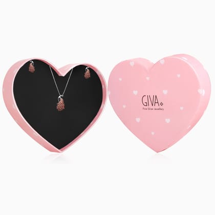 Rose Gold Royal Peacock Gift Set with Box Chain