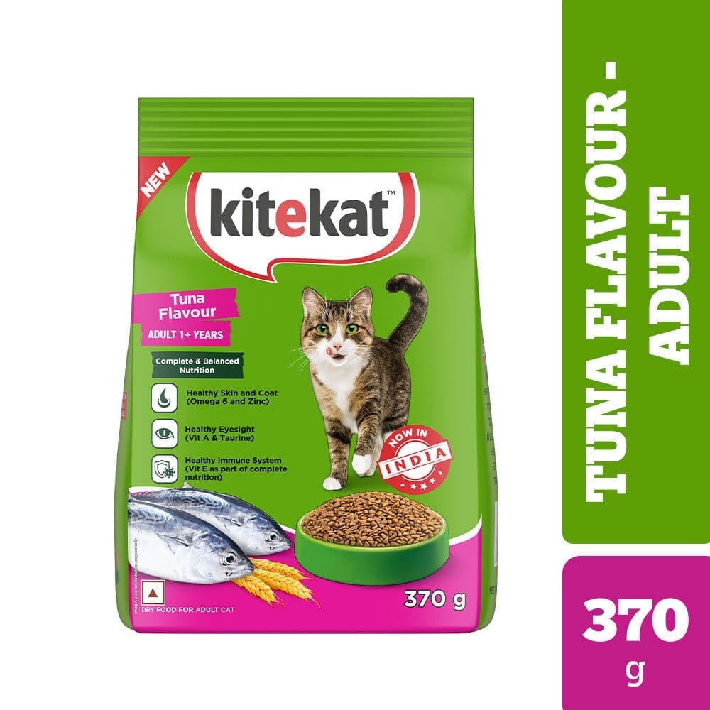 Kitekat Tuna Flavour Adult (1+ Years) Dry Cat Food 370g