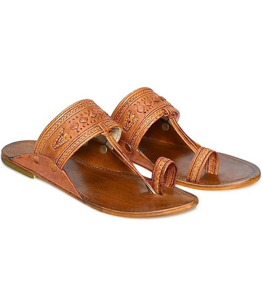 STEPSOFT Tan Men's Kolhapuris