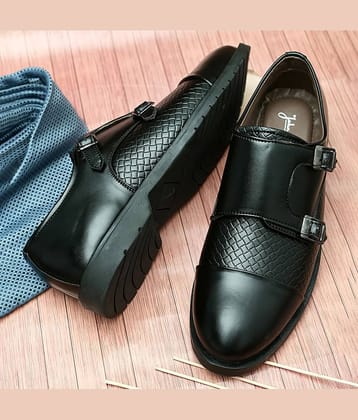 John Karsun Oxford Artificial Leather Black Formal Shoes
