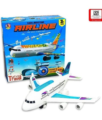 Suntap Battery Operated Aeroplane Toy for Kids with Light and Sound - Assorted