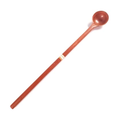 MAYAPURI Pure Copper Ghee Havan Spoon, Home Hata | Copper Havan Chamach (14 inches)