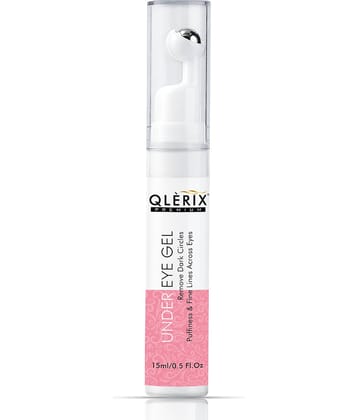 QLERIX Premium Natural Under EYE Gel Cream with Massage Roller Which Reduce Dark Eye Roller 15 mL