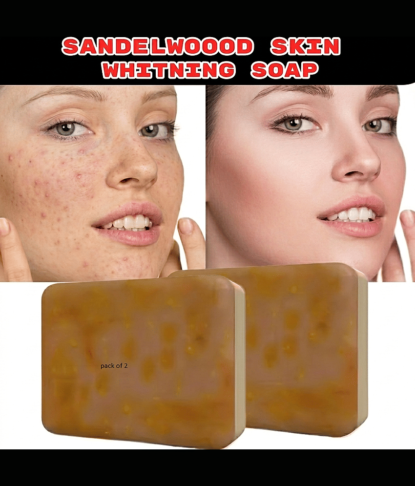 DHS Mart Skin Whitening GHARSOAP Soap for(Sandal Wood Soap) Soap for All Skin Type ( Pack of 2 )