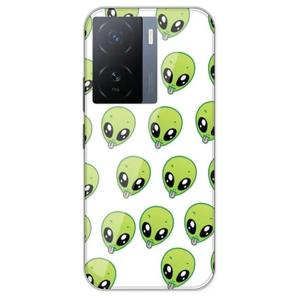 Alien - Clear Printed Silicone Case For iQOO Models-iQOO Z7