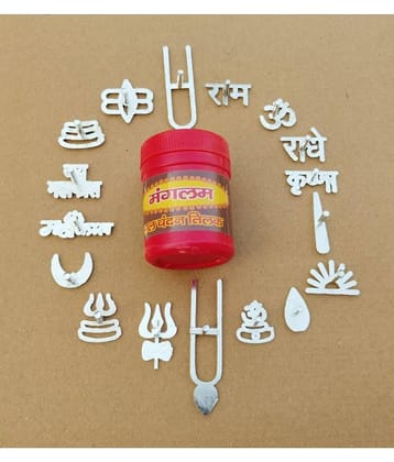 Basukiya Tilak Stamp With 1 Red Chandni box ( Pack of 18)